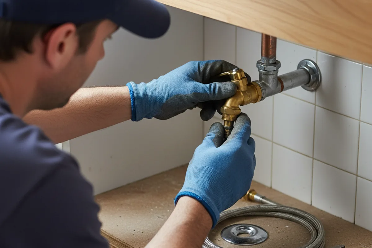 Shutoff valve and fitting work during Emergency Plumbing in Manchaca